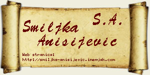 Smiljka Anisijević vizit kartica